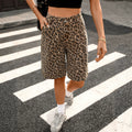 European and american women's apparel cross-border e-commerce independent website  new leopard print fashion denim shorts casual pants trendy