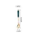 Amazon stainless steel cutlery set - creative ceramic stainless steel coffee spoon, fruit fork, dark green knife, fork, and spoon