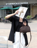 Genuine leather women's handbag 2024 autumn/winter new retro tote bag large capacity shoulder bag fashion commuter crossbody bag