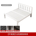 Thickened reinforced iron bed for home bedroom casual silent double bed rental house single dormitory black steel frame bed