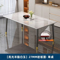 Rock slab dining table and chair combination rectangular for home small apartment medieval style modern casual rental house dining table