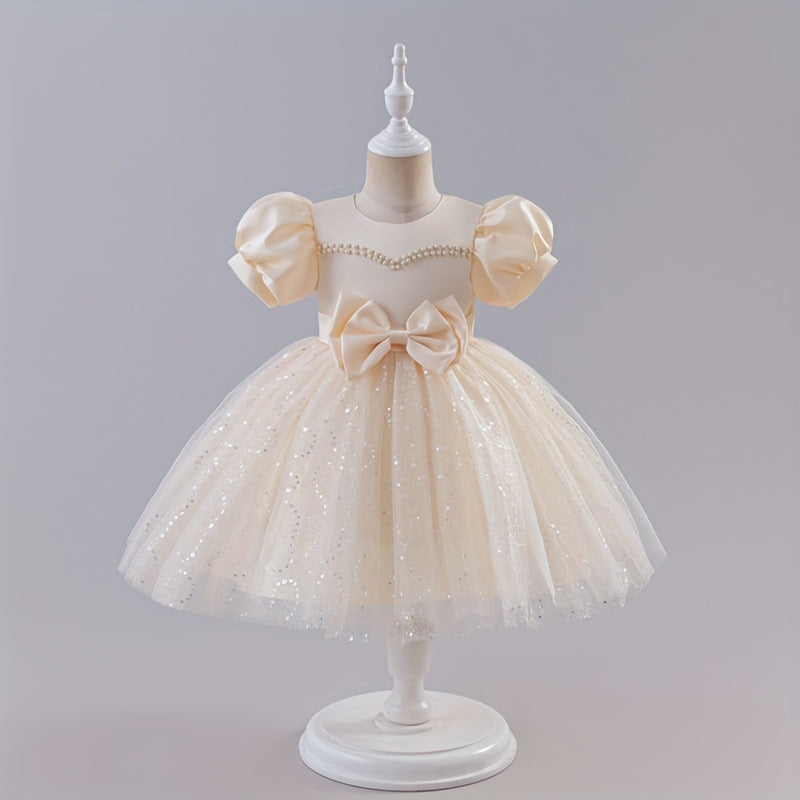 Export kidswedding dress skirt puffy mesh princess skirt 3-15 years old medium and large children's clothing girl white performance costume