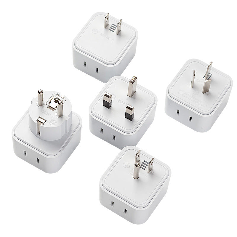 Two-pin to three-pin socket 2-hole to 3-hole global travel port version converter conversion plug korean british standard german standard