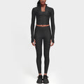 new arrival long-sleeve yoga top and bottom set - premium women's activewear two-piece workout outfit