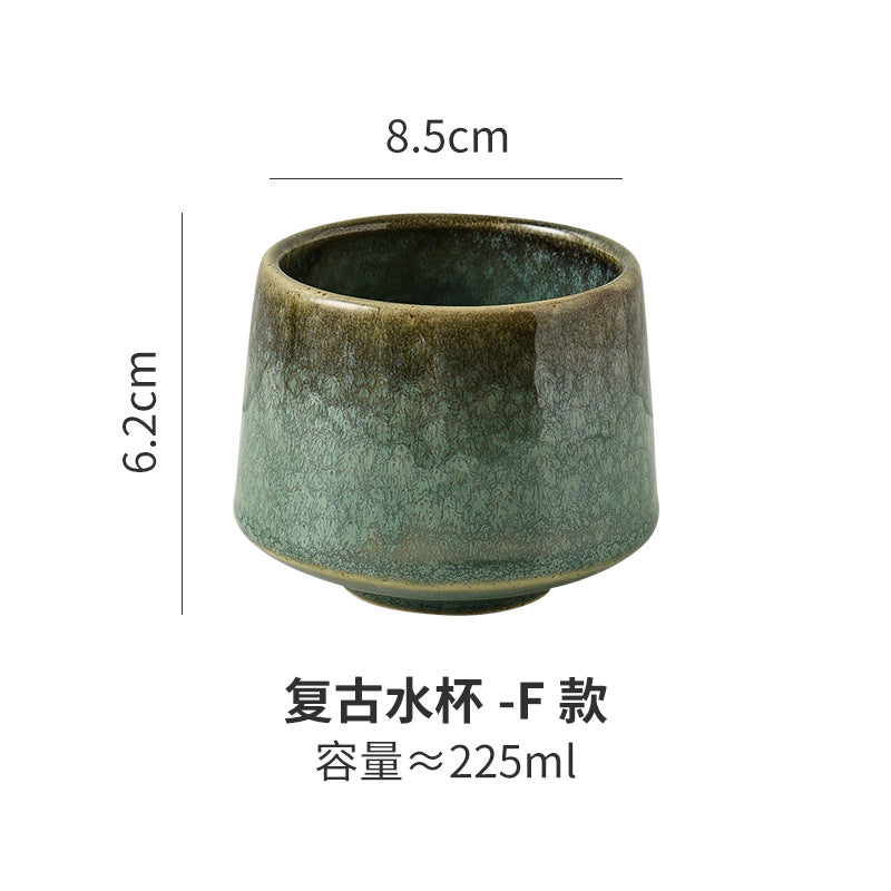 For home making tea and drinking water creative kiln retro ceramic cup various colors large office coffee cup