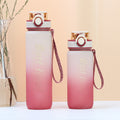 Factory customized cross-border gradient plastic water bottle - portable, large capacity, for outdoor sports and fitness