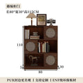 Half wall solid wood bookcase low cabinet storage cabinet all-in-one living room side cabinet combination cabinet storage rack color matching rattan bookshelf