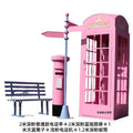 Five-piece set in dark pink blue