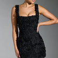 summer new european and american sexy square neck floral slim-fit sexy fashion sleeveless tie-up cami mini dress