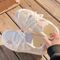 Star white shoes women's summer breathable mesh shoes new arrival with skirt shoes easiest for matchthick sole sports sneakers