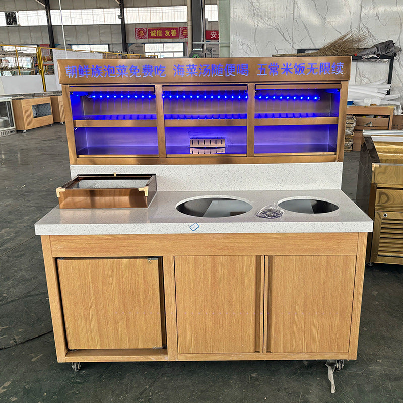 Mizumura bibimbap commercial buffet table bibimbap table snack catering hot pot barbecue restaurant refrigerated and sterilized buffet