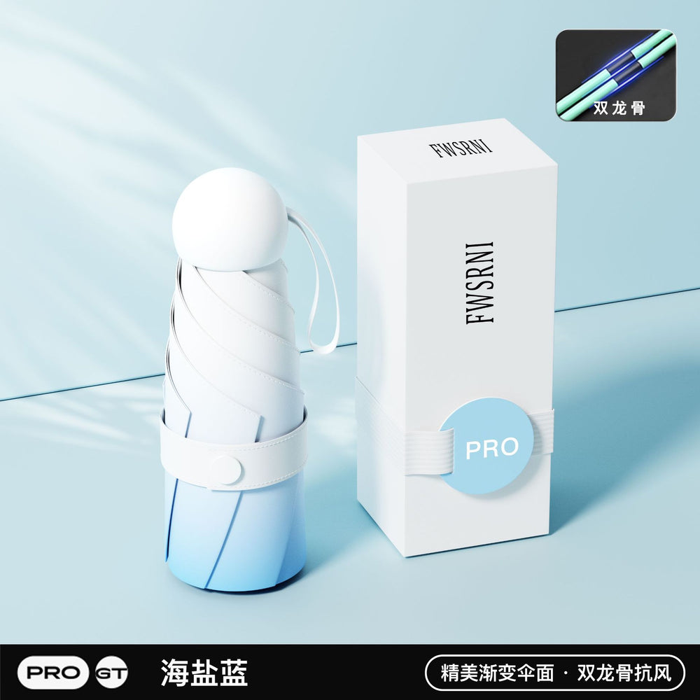 Capsule sun umbrella women's sunscreen shade umbrella dual-purpose mini 50% off foldable ultra-light compact portable wholesale customization