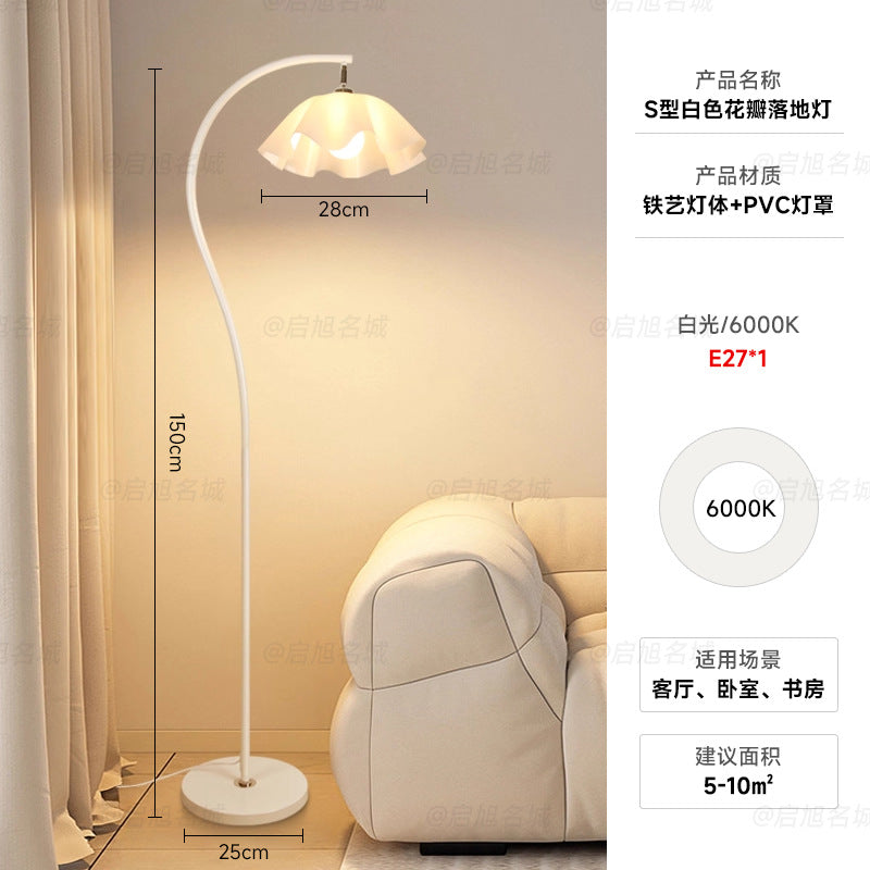 Floor lamp vintage french retro cream living room bedroom bedside vertical table lamp japanese pleated atmosphere lamp