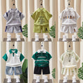 Boys' summer outfit: stylish kids' short-sleeve clothing,  new trendy & edgy baby fashion, street-style children's wear