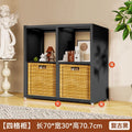 Black 4-tier floor bookshelf, 700*300*707mm