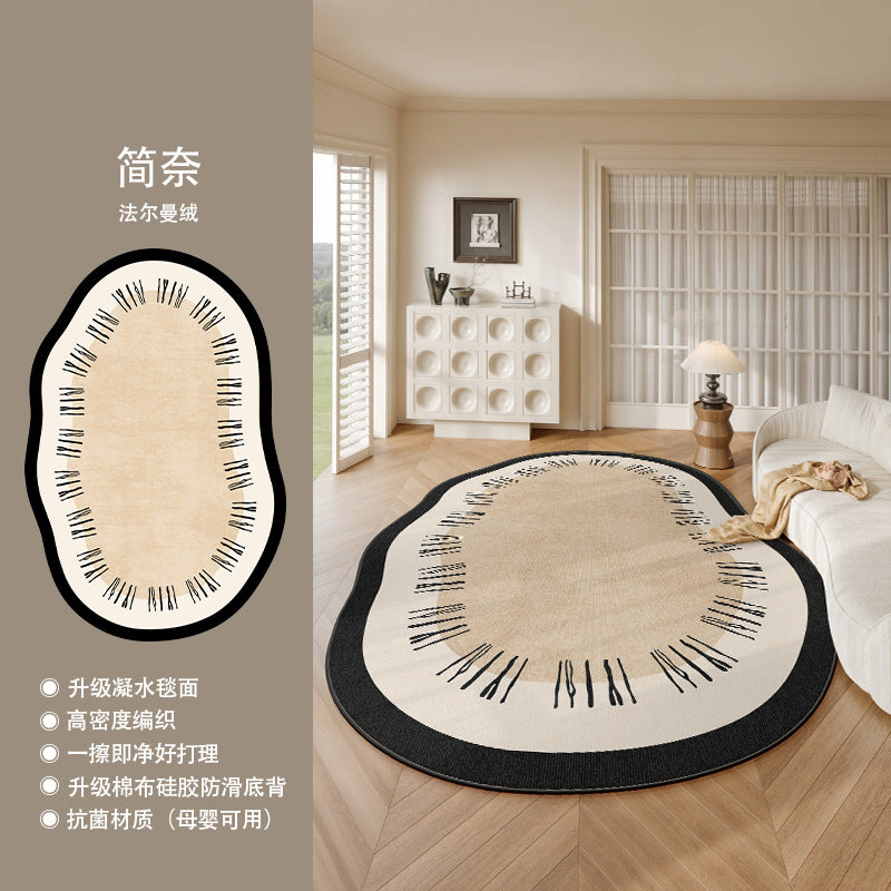Distributed carpet living room no-wash and wipeable new arrival medieval style frenchretro special-shaped irregular stain-resistant bedroom floor mat