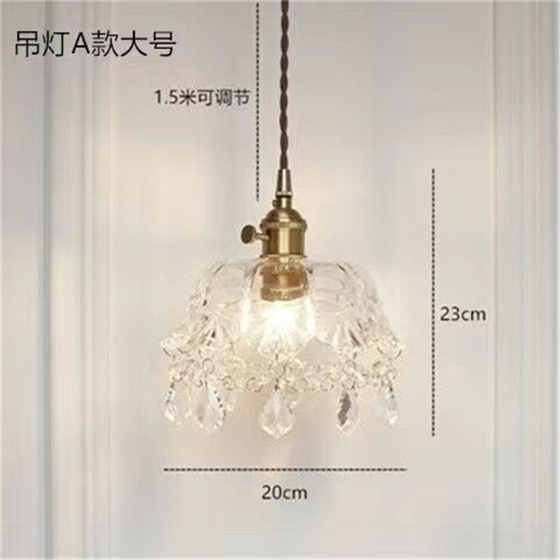 Wall lamp living room crystal wall lamp bedside lamp retroaccessible luxury crystal small chandelier aisle entrance french wall lamp casual
