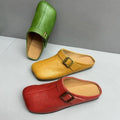 Baotou slippers women's outwear2026new arrivalretro handmade flats shoes casual soft leather soft bottom sandals fashiontrendy