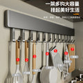 Kitchen punch-free hook wall-mounted door rear movable storage rack spatula spoon kitchen utensils wall-mounted storage rack