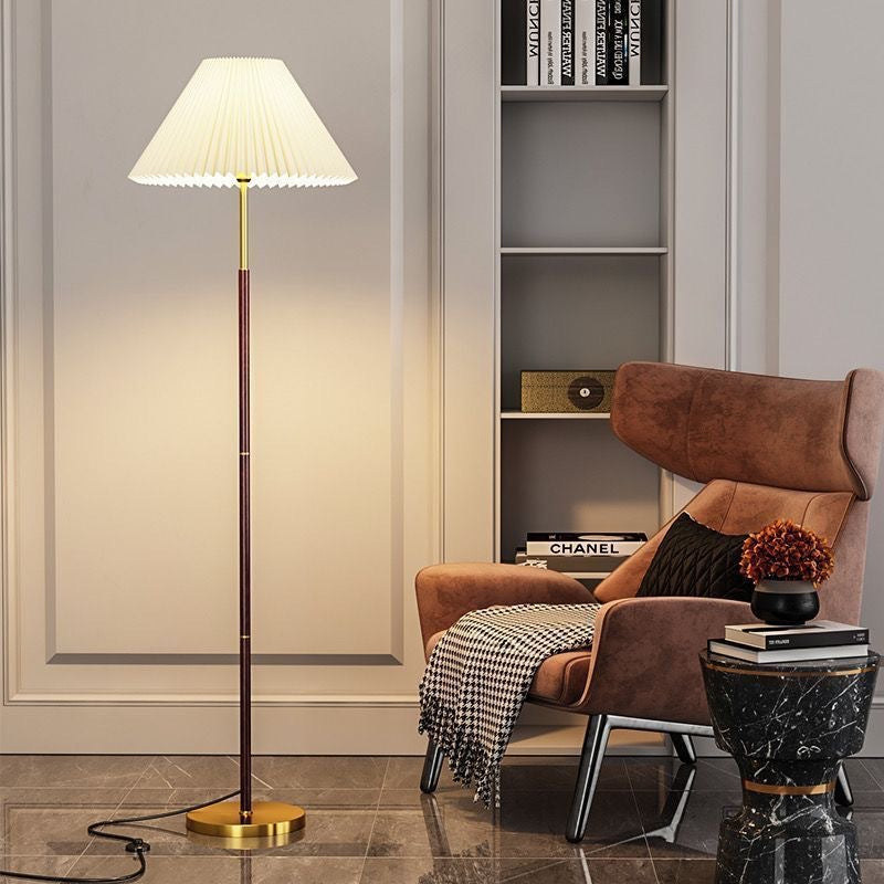 【premium selection】pleated decor floor lamp - minimalist chic for living room, sofa, study, or bedside - modern & stylish