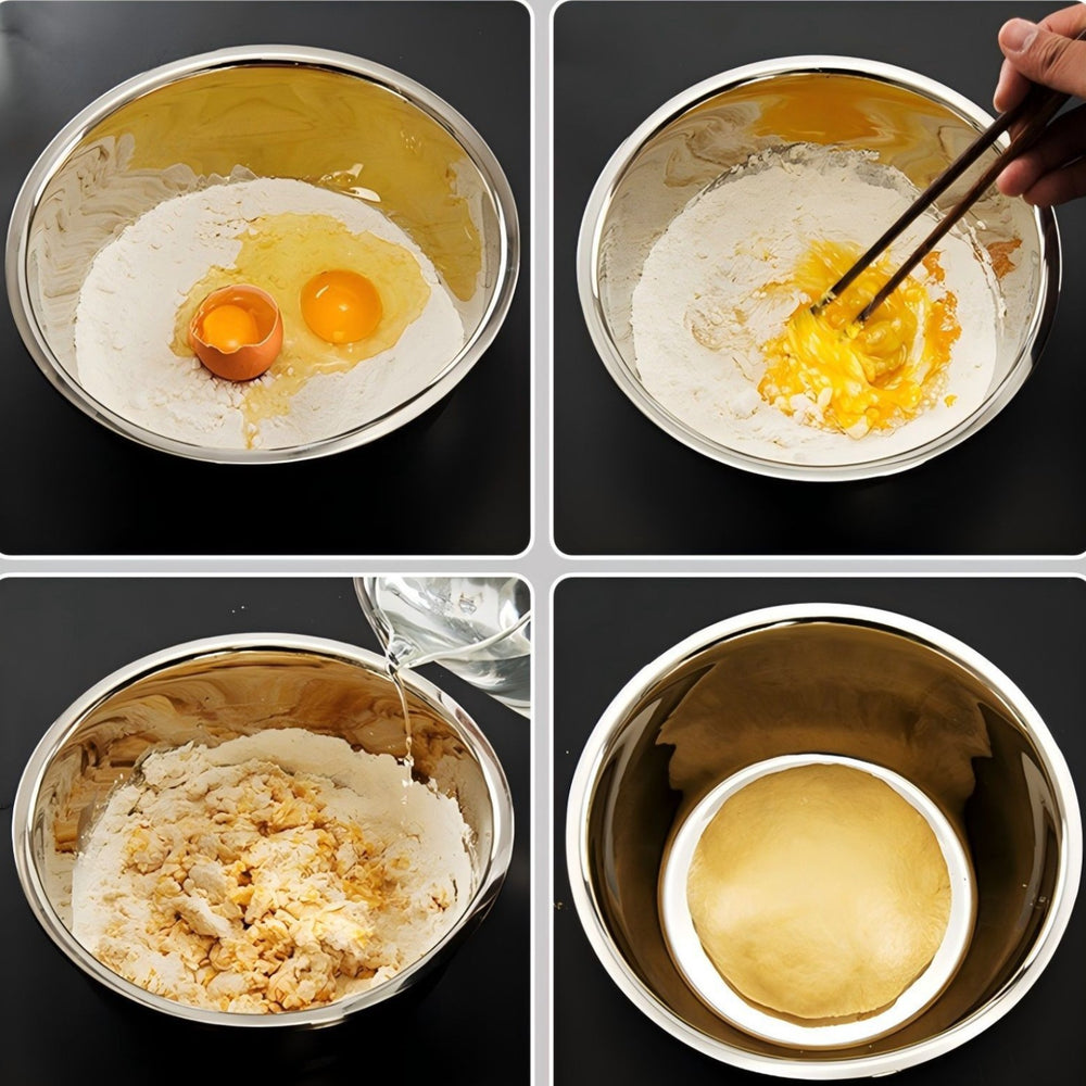 stainless steel cooking basin suitfor home baking and mixing basin, egg beating basin with lid, multi-purpose salad bowl, kimchi bowl