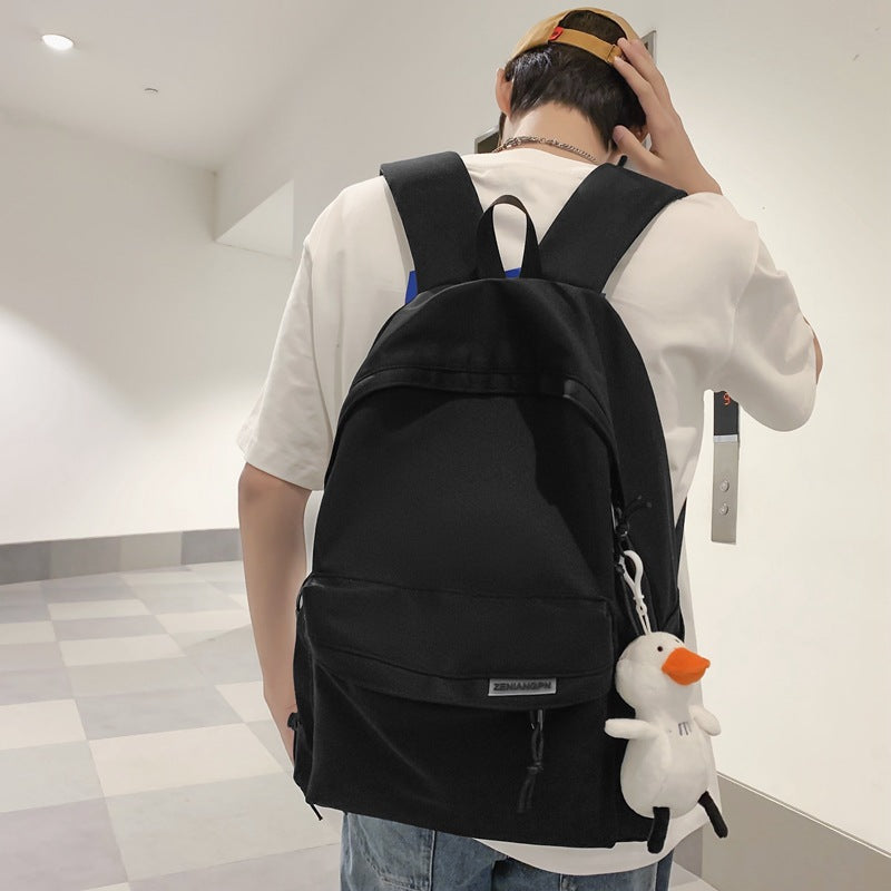 Couple backpack simple large capacity travel backpack female leisure Japanese junior high school student high school student schoolbag male