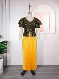 European and american party dresses elegant long gowns cross-border plus size foreign trade  african women's clothing sequin dresses
