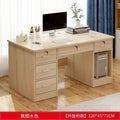 Office desk with lock, workstation with drawers, desk and chair set for employees, home desktop minimalist computer desk