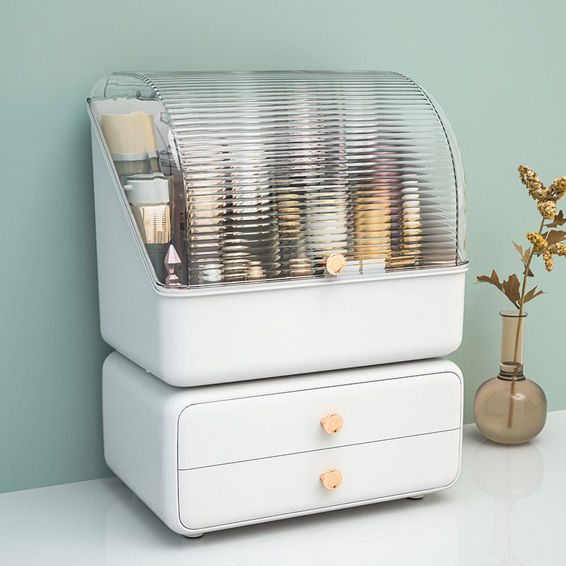 Cosmetic organizer box desktop storage rack drawer-style organizer vanity dustproof lipstick skincare storage box