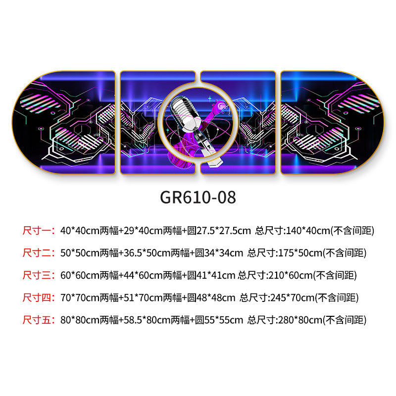 KTV box background wall creative painting bar clear bar atmosphere layout decorative painting nightclub image wall mural