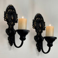 European style creative retro wall-mounted candle holder, nordic iron art candle cup, home hotel wall decoration candlestick, fashionable