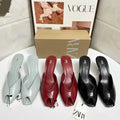 Za's 2025 summer export collection: french-style square-toe peep-toe mules - fashionable and versatile sandals for women