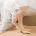 Autum wedding shoes for women with thick heels 2023 new arrival bride chinoiserie red fleece-lined xiuhe wedding dress two-wear high heels not tiring feet