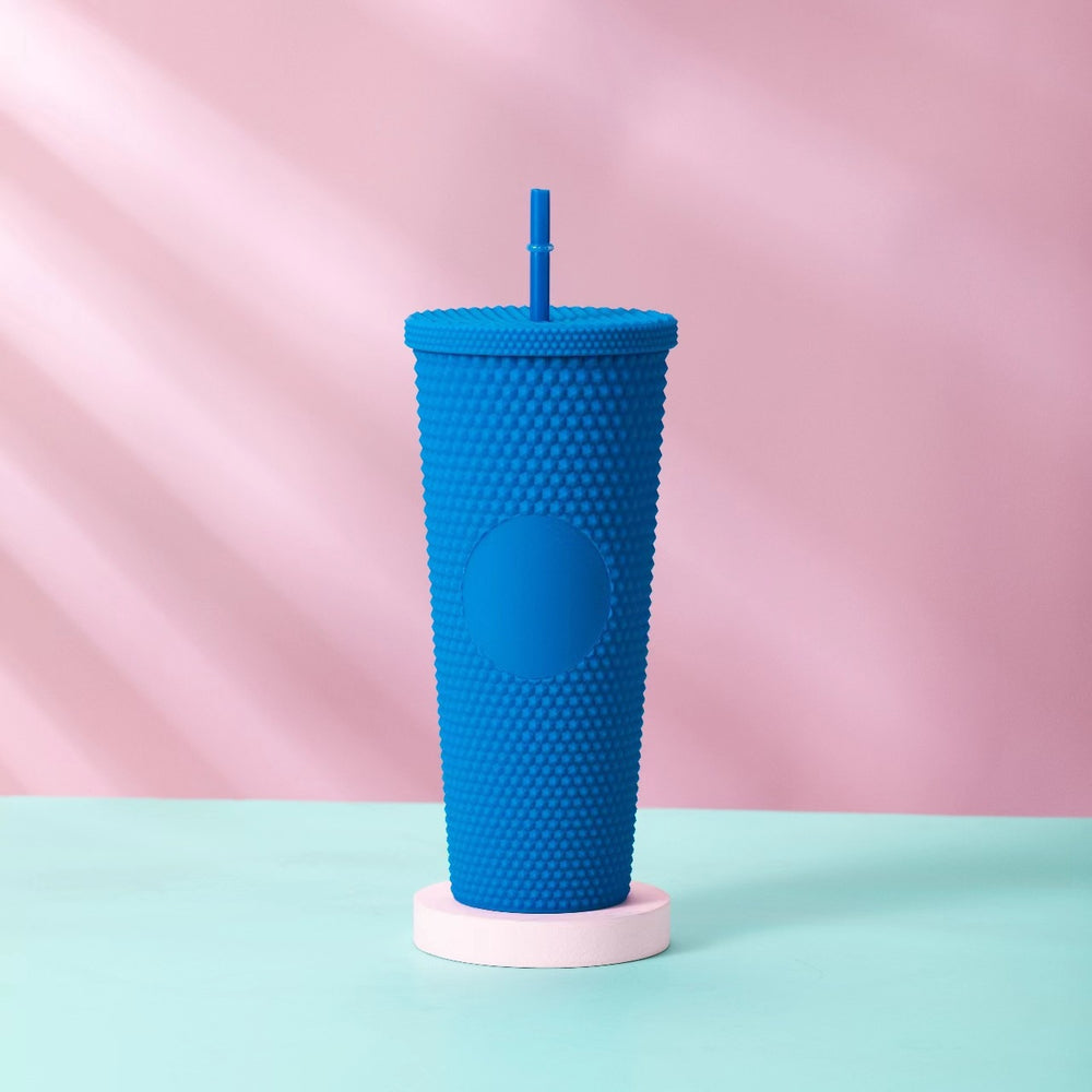 Star ⭐️ same style plastic cup durian cup wholesale high-looking straw cup with paper box water cup logo colorful electroplating