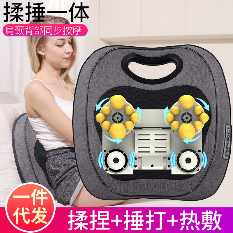 electric massage pillow - car & home use massage cushion - shoulder & cervical spine massager - full body multifunctional massager