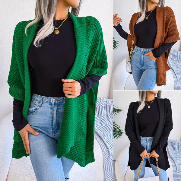 ins wind real shot Europe, America, autumn and winter casual loose plus size cardigan sweater jacket, independent station  women's clothing