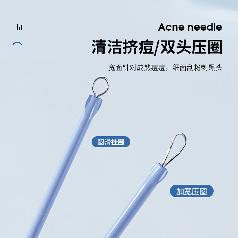 Colorful fenling stainless steel acne needle hygiene quickly t-zone care facial acne needle dual-purpose sharp acne needle