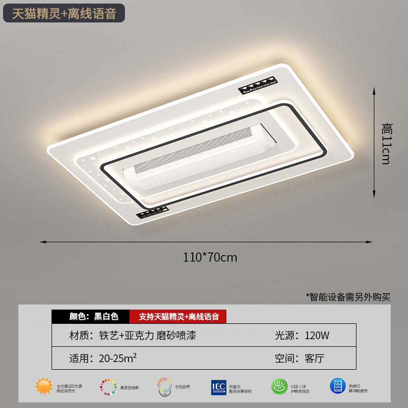 [Strict Selection] 2025 New Full Spectrum Bladeless Fan Light Ceiling Fan Light Eye Protection Integrated Ceiling Light with Fan