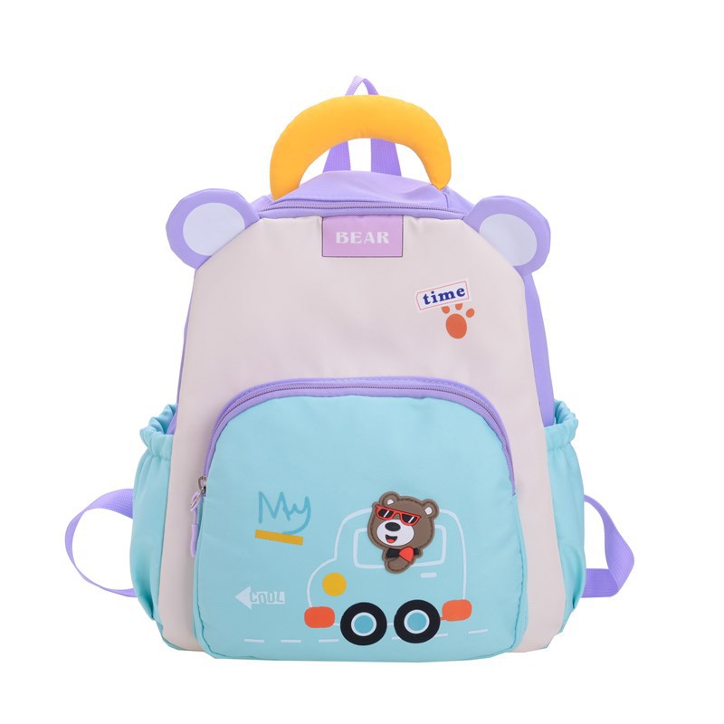 New kindergarten schoolbag cute digging bear schoolbag cartoon schoolbag boy baby simple and lightweight backpack wholesale