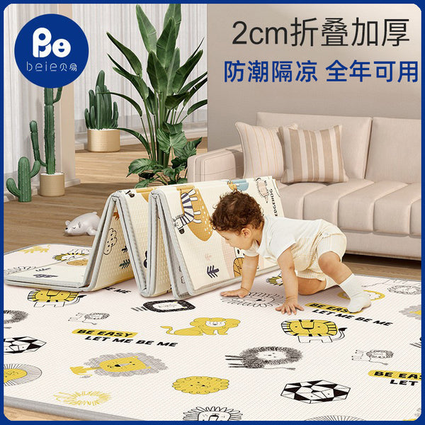Beiyi foldable baby climbing mat 2cm thickened xpe baby crawling floor mat children's game crawling mat shock absorption