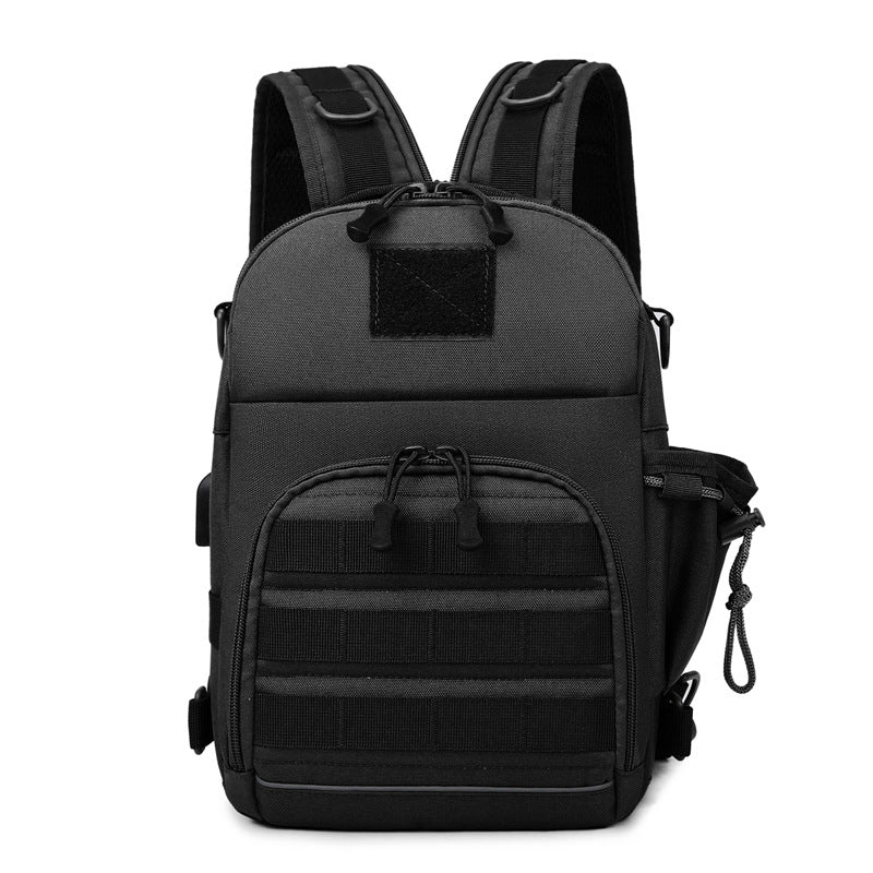 Camouflage shoulder bag Men's messenger bag Water-proof multi-functional nylon cloth breast bag Outdoor combat readiness storage backpack