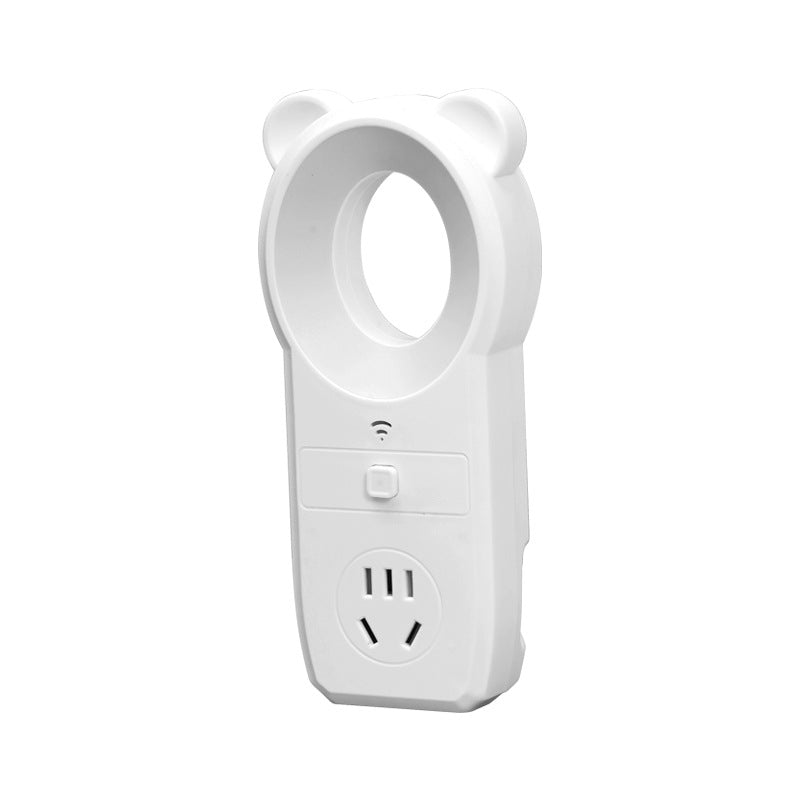 New smart voice-controlled led night light with outlet - usb charging port socket adapter
