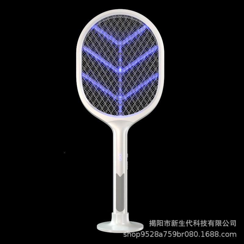 Electric mosquito swatter foldable mosquito killer lamp automatic mosquito trap home rechargeable lithium battery powerful 2-in-1 mosquito swatter fly swatter