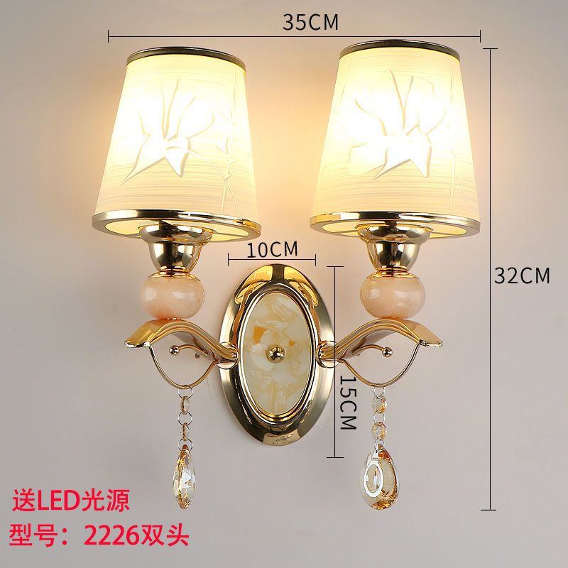 European style wall lamp - bedroom bedside light, modern minimalist aisle light, creative hotel living room corridor wall lamp, stairway light