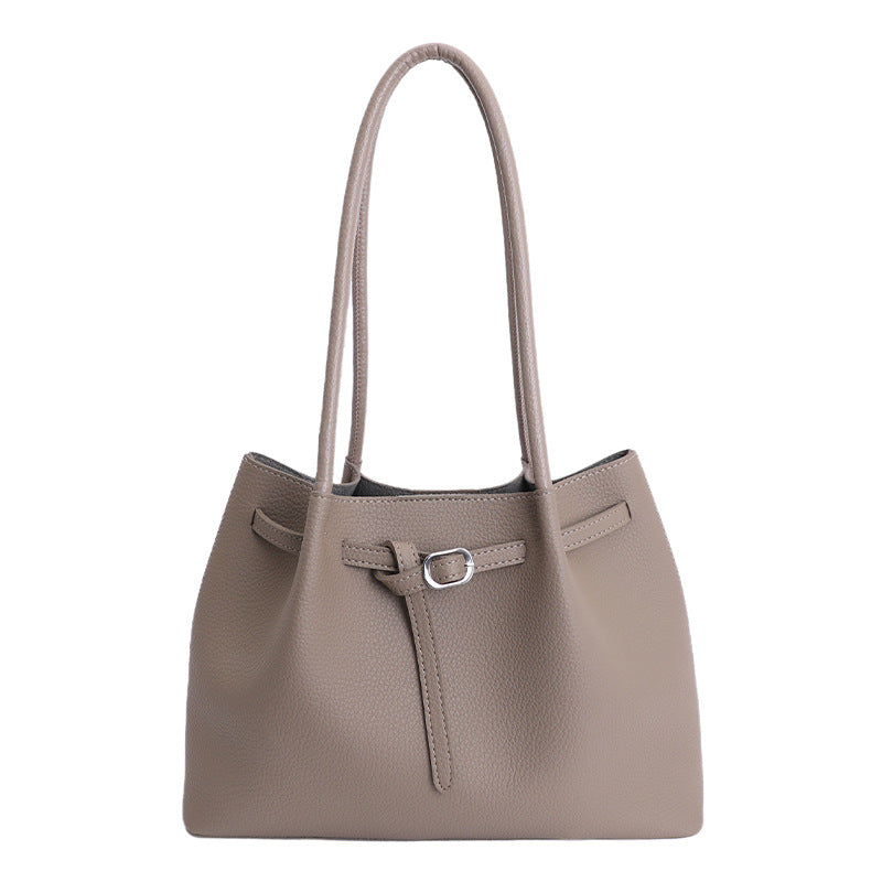 Simple and high-end large-capacity bag for women, new 2025 autumn/winter casual versatile commuter bag, single shoulder mother-and-child bag