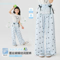 Girls' summer short-sleeve and pants set,  new style, kids' bowknot slim-fit two-piece set, comfortable children's clothing