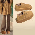 Thick solefleece-lined bean birkenstock shoes women's 2025new arrival autumn winter loafers birkenstock cotton shoes heattech snow boots