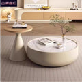 Solid wood slate coffee table cream style living room for home wood color large and small apartment floor cabinet accessible luxury stretch tv cabinet