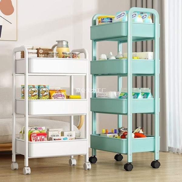 trolley rack mobile floor multi-layer home kitchen dormitory storage rack home baby products storage rack