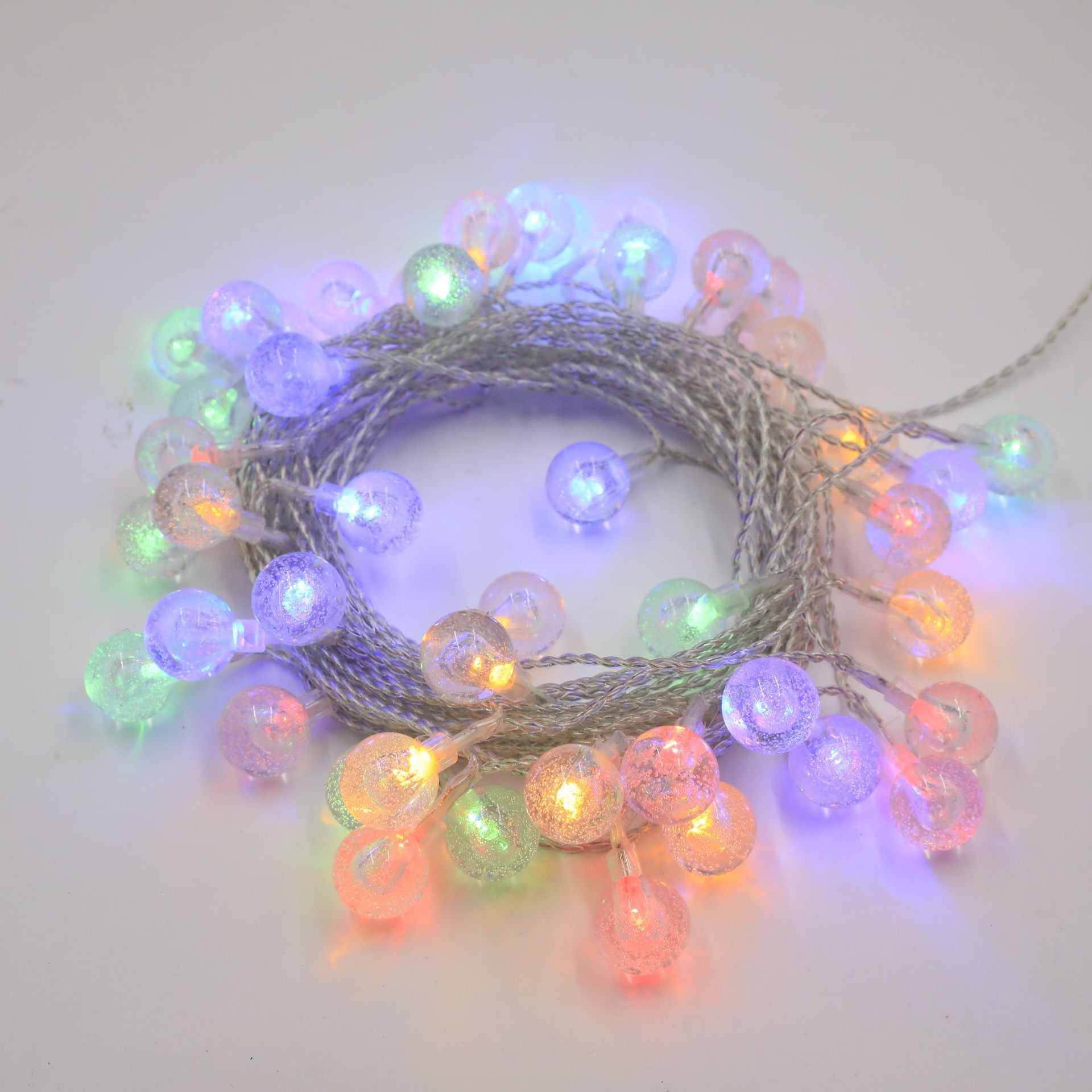 New 100LED stepless two-color dragon ball light string classic milky white small ball light string creative remote control battery box